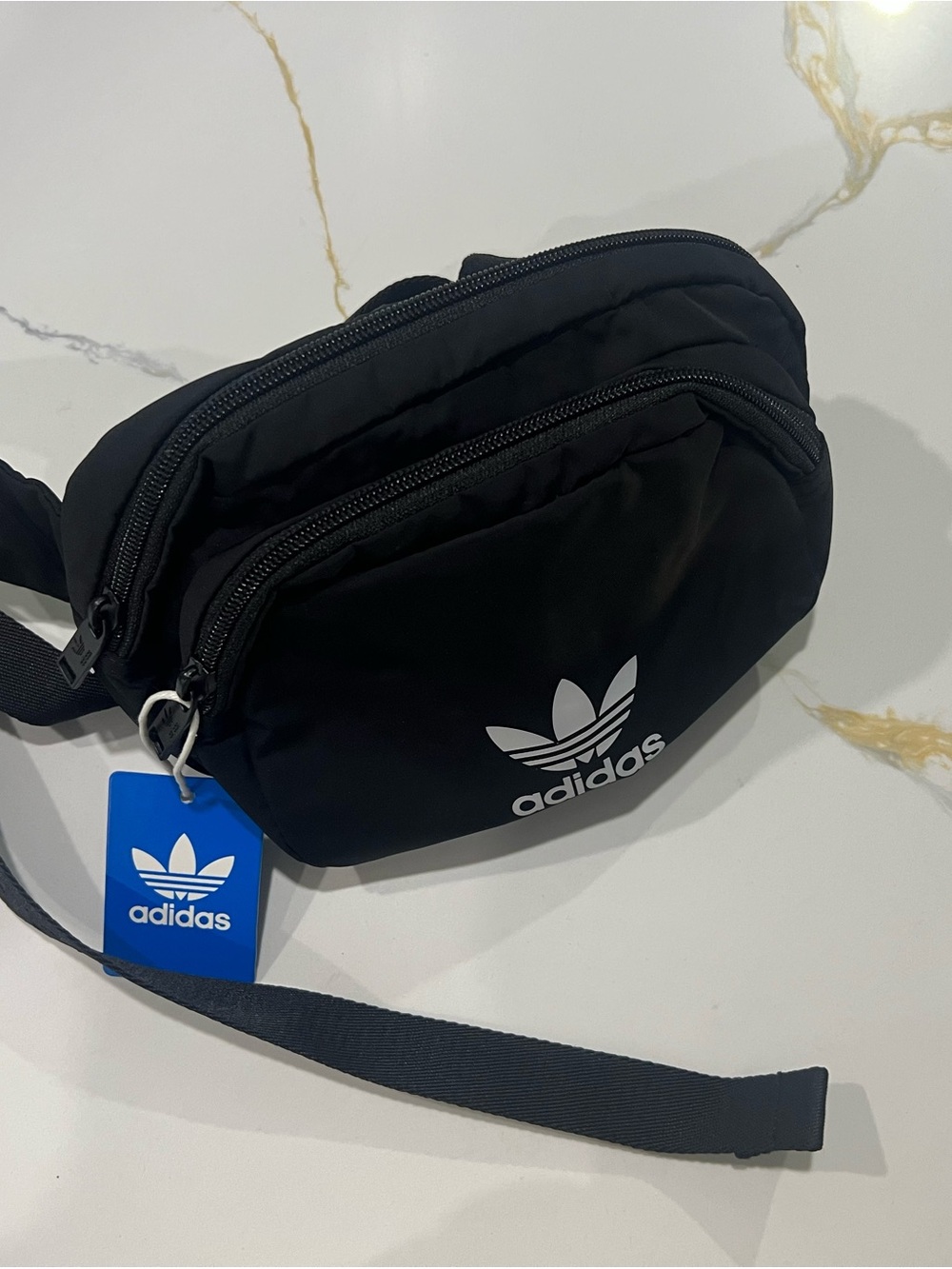 adidas Black Trefoil Belt Bag - Picture 4 of 5
